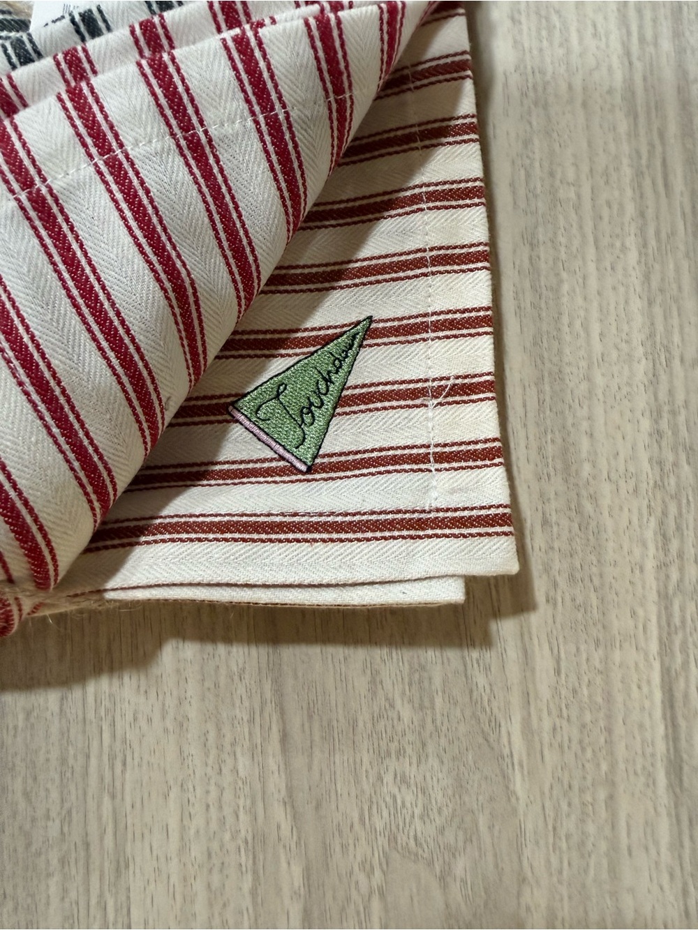 Anthropologie Frasier Sterling Game Day Icon Striped Napkins Set of 4 - Picture 6 of 6
